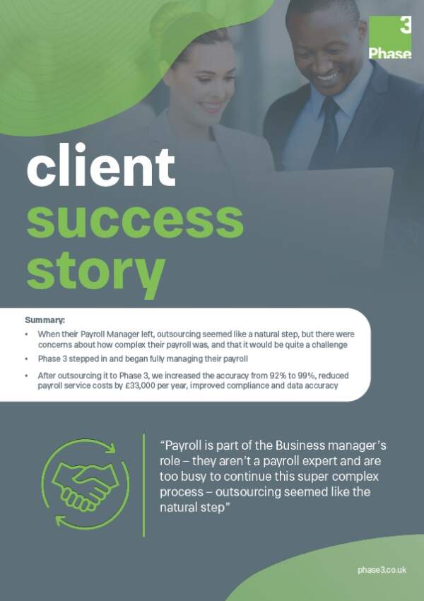 Case Study Outsourcing Payroll Services cover